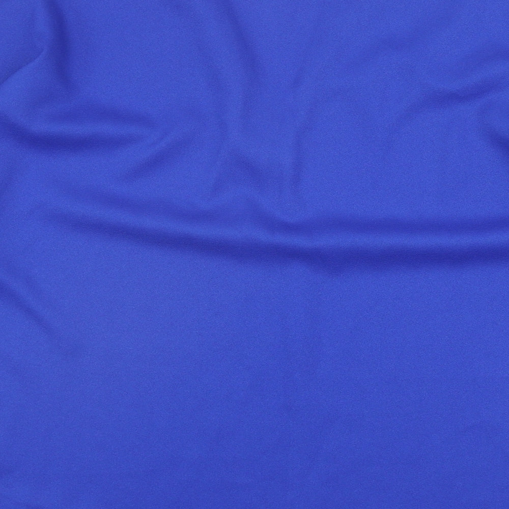 SheIn Womens Blue Polyester Basic Blouse Size XL V-Neck