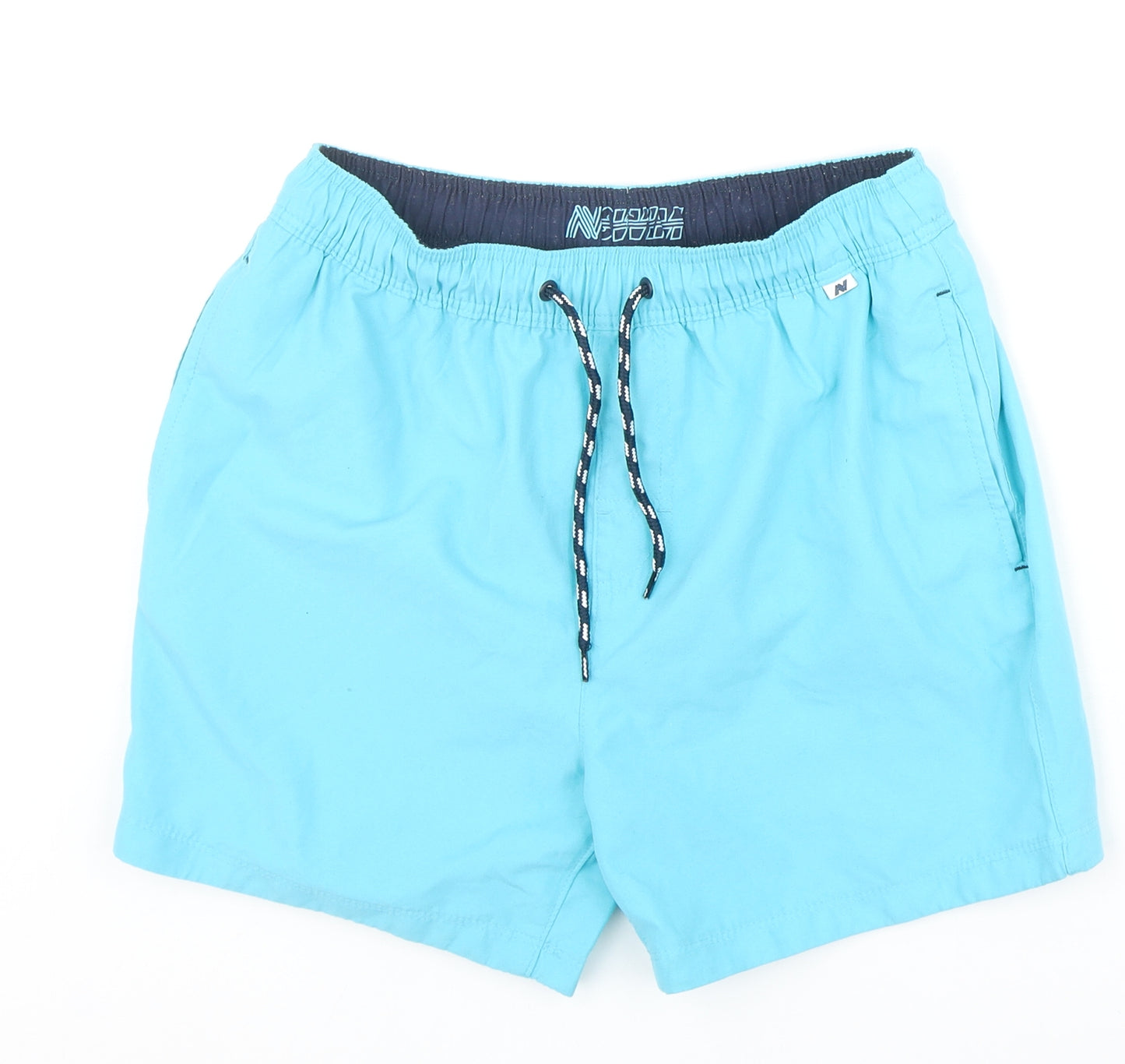 NEXT Boys Blue Polyester Sweat Shorts Size 13 Years Regular Drawstring - Swim Shorts