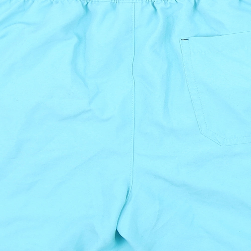 NEXT Boys Blue Polyester Sweat Shorts Size 13 Years Regular Drawstring - Swim Shorts