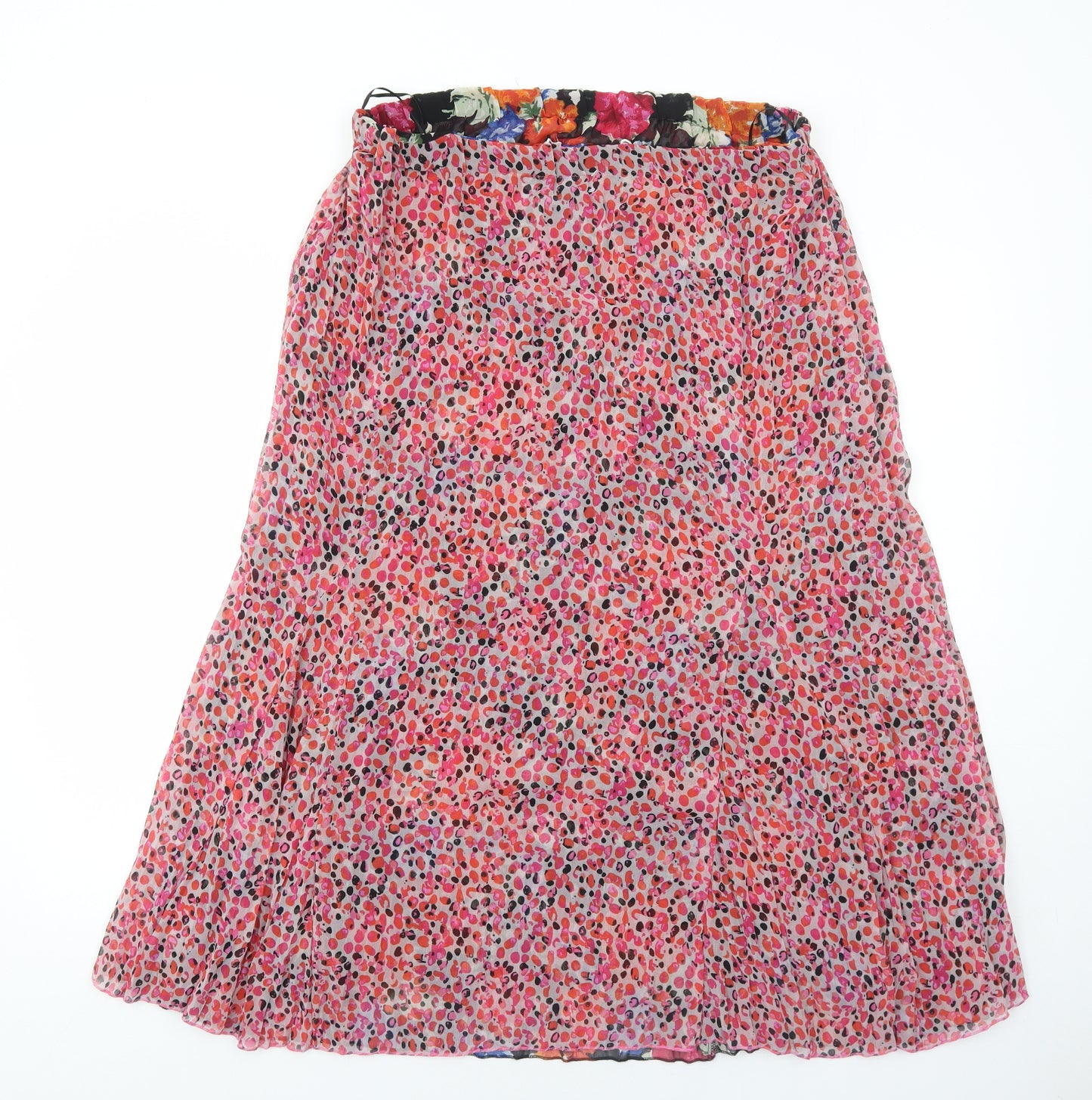 Julipa Womens Multicoloured Floral Polyester Pleated Skirt Size 18
