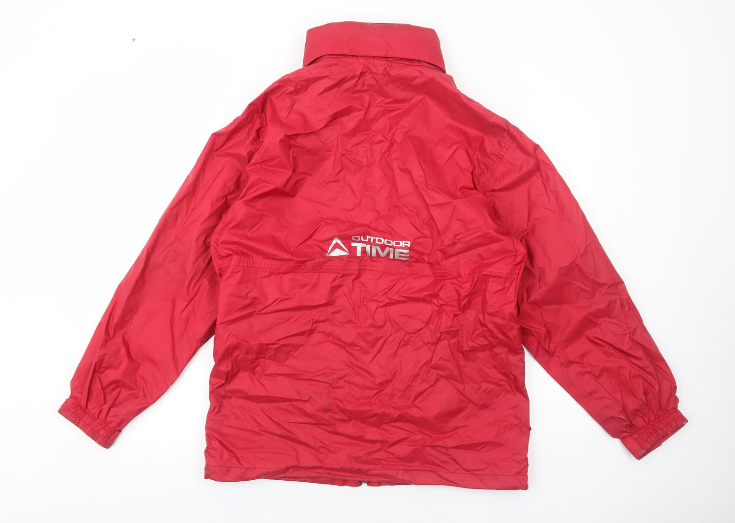 Outdoor Time Mens Red Rain Coat Coat Size M Zip