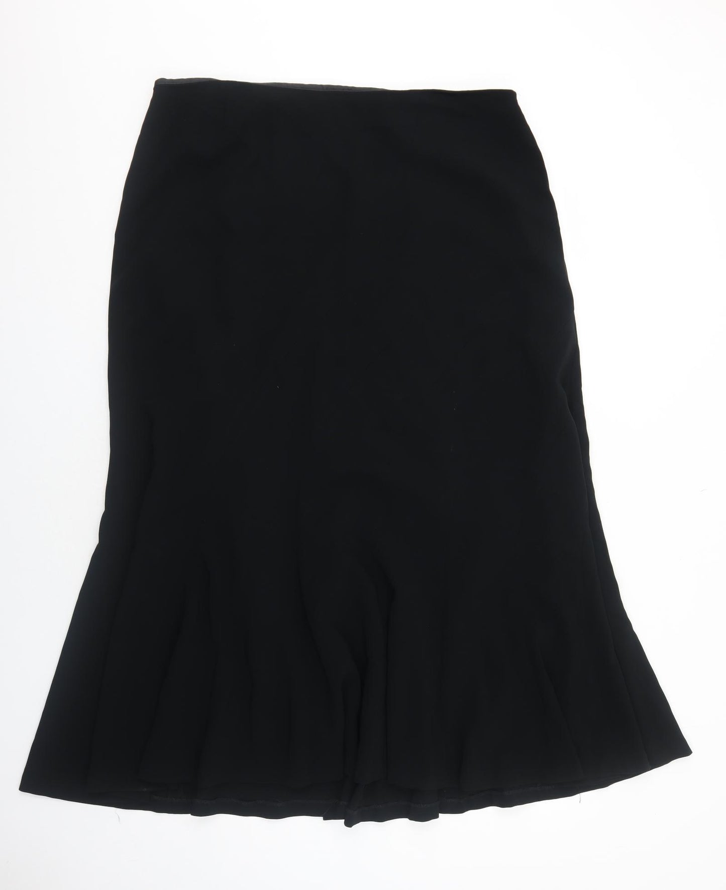 Planet Womens Black Polyester Swing Skirt Size 18 Zip