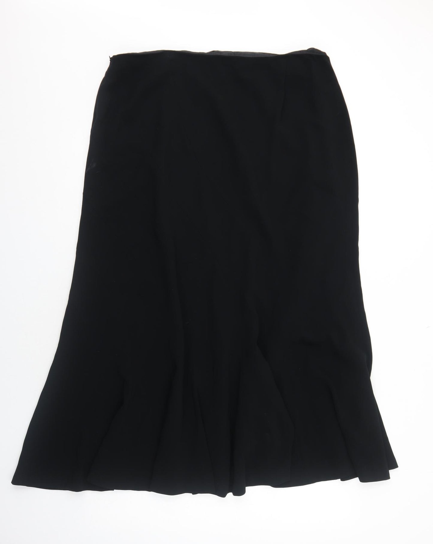 Planet Womens Black Polyester Swing Skirt Size 18 Zip