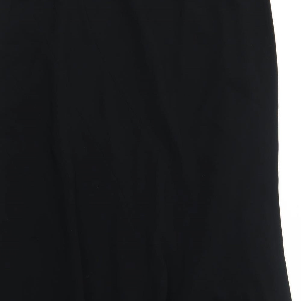 Planet Womens Black Polyester Swing Skirt Size 18 Zip