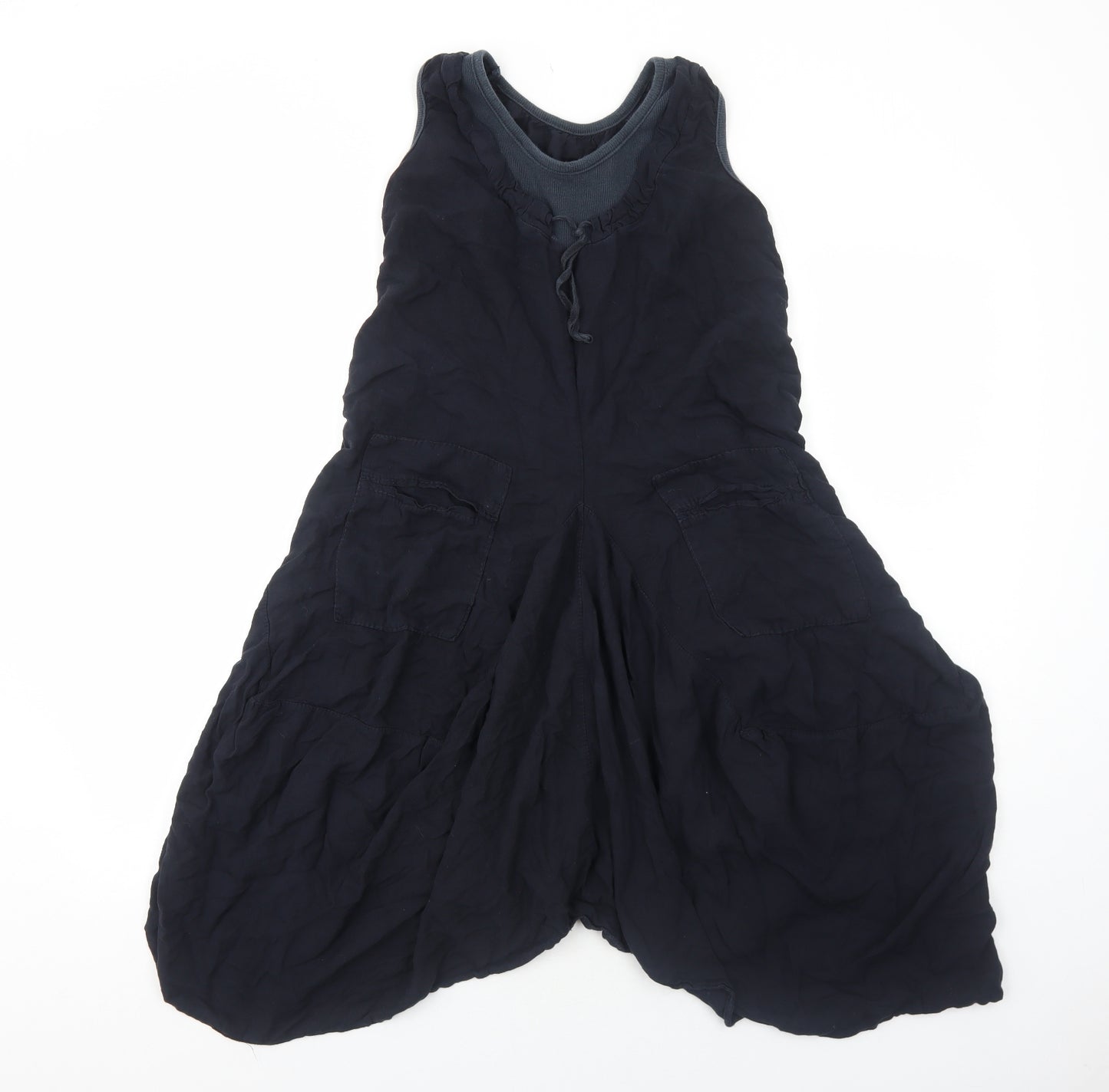 Preworn Womens Black Viscose Trapeze & Swing Size M Round Neck Pullover
