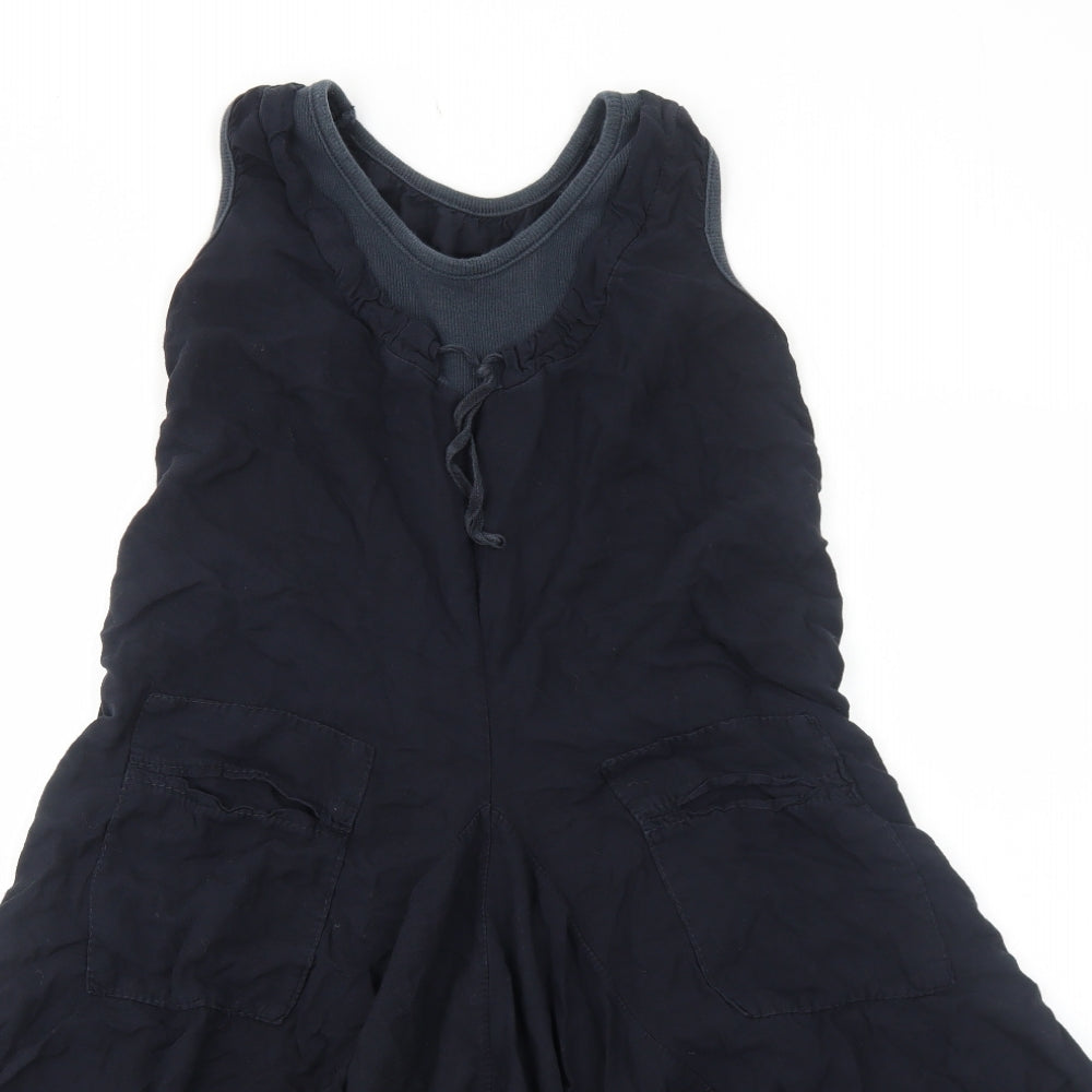Preworn Womens Black Viscose Trapeze & Swing Size M Round Neck Pullover