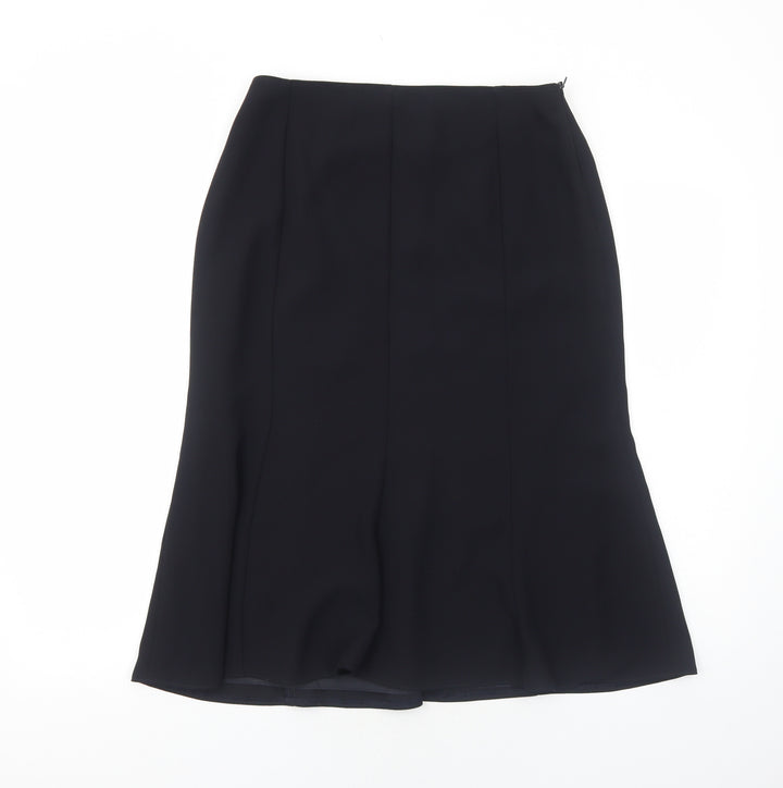 Blanchelle Womens Blue Polyester Swing Skirt Size 12 Zip