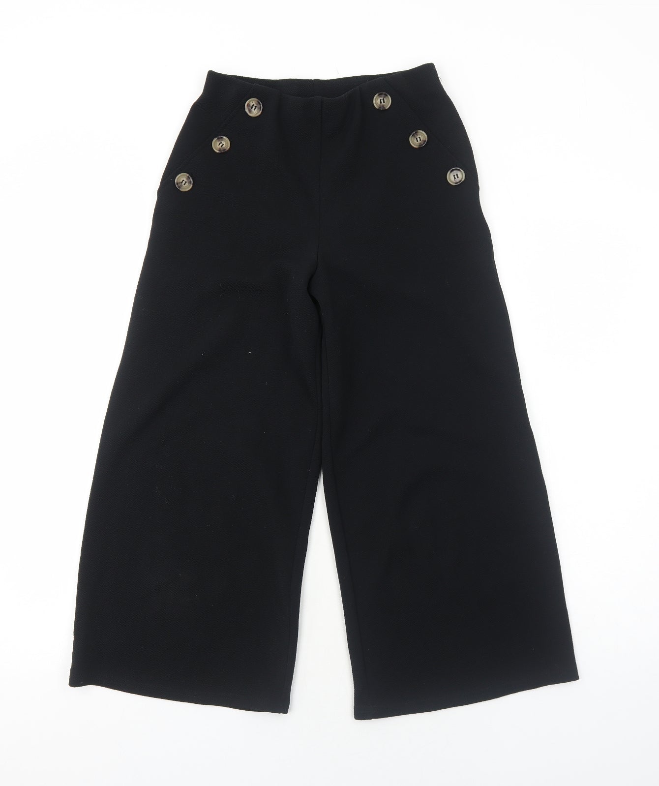 Primark Womens Black Polyester Trousers Size 6 Regular