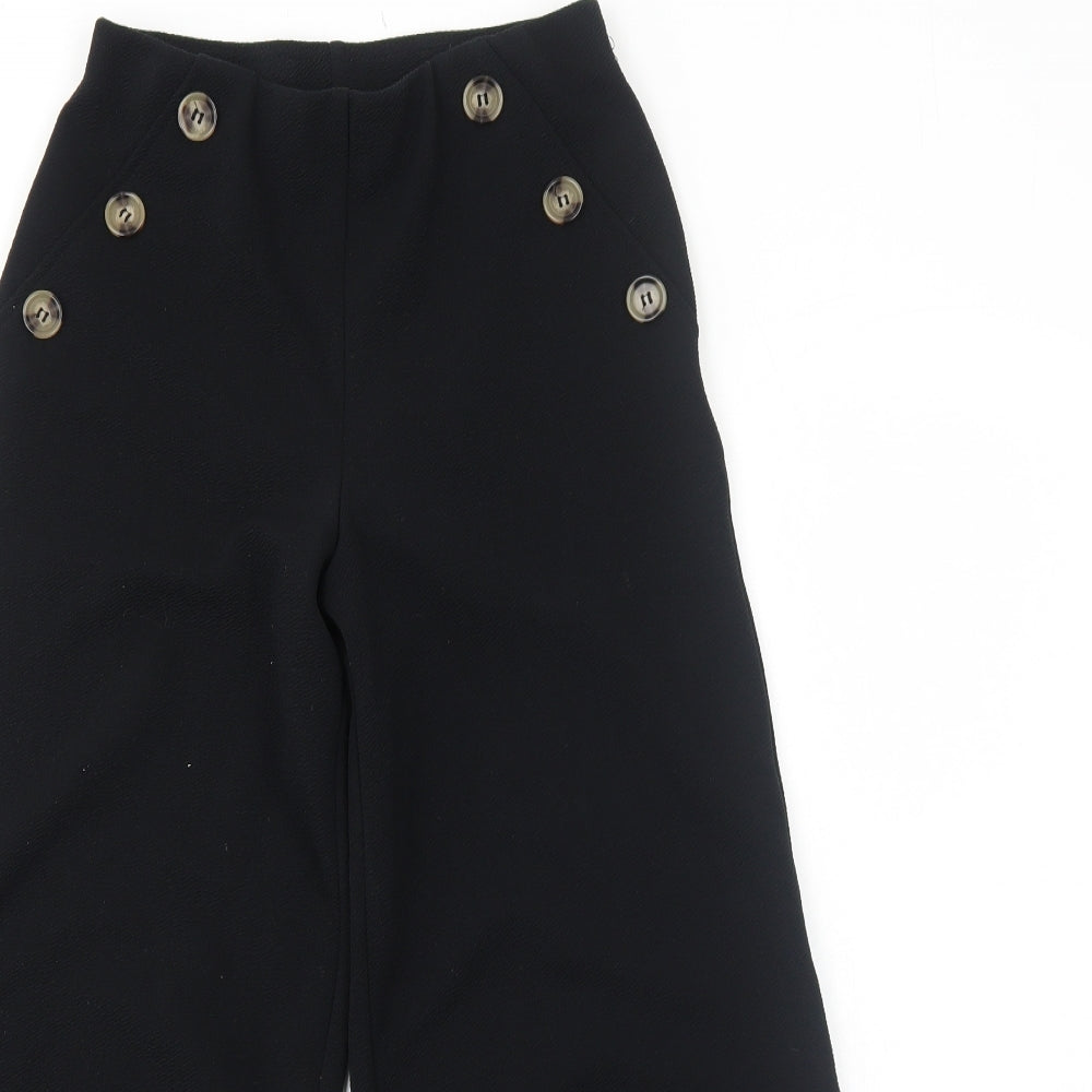Primark Womens Black Polyester Trousers Size 6 Regular