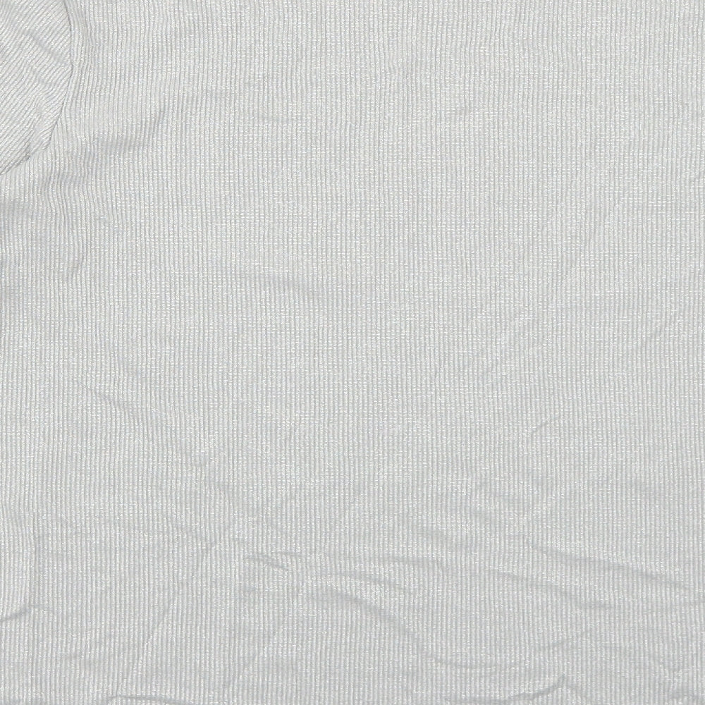 NEXT Womens Grey Viscose Basic T-Shirt Size 12 Round Neck