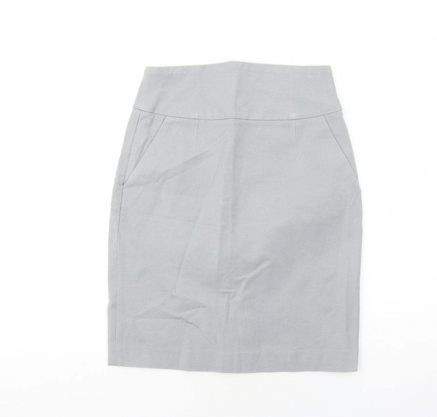 Banana Republic Womens Grey Viscose A-Line Skirt Size 8 Zip
