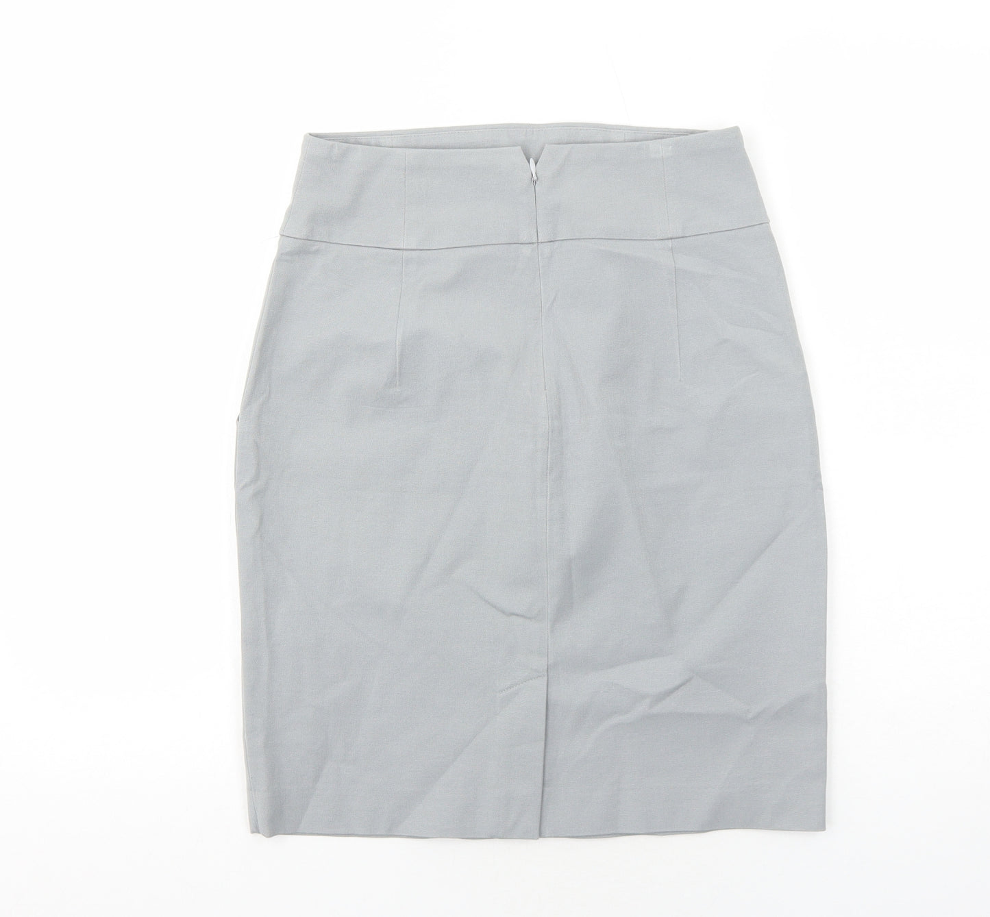 Banana Republic Womens Grey Viscose A-Line Skirt Size 8 Zip