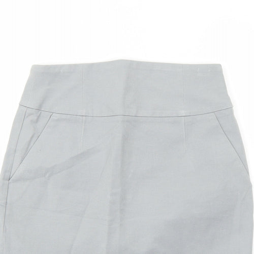 Banana Republic Womens Grey Viscose A-Line Skirt Size 8 Zip