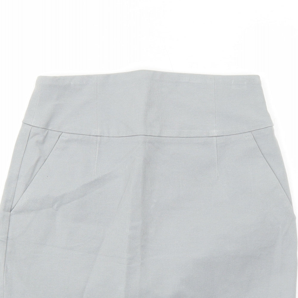 Banana Republic Womens Grey Viscose A-Line Skirt Size 8 Zip
