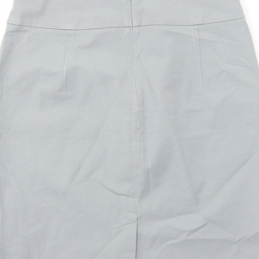 Banana Republic Womens Grey Viscose A-Line Skirt Size 8 Zip