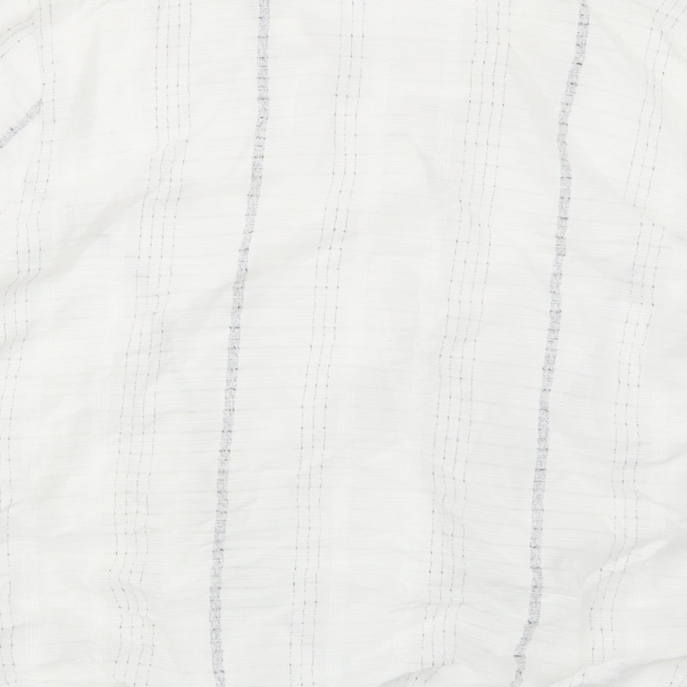 Atmosphere Womens White Geometric Viscose Basic Blouse Size 12 V-Neck