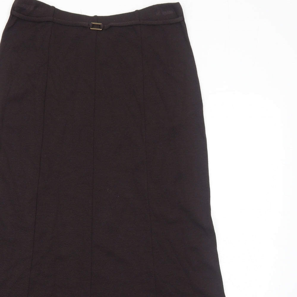 Bonmarché Womens Brown Viscose Swing Skirt Size 12