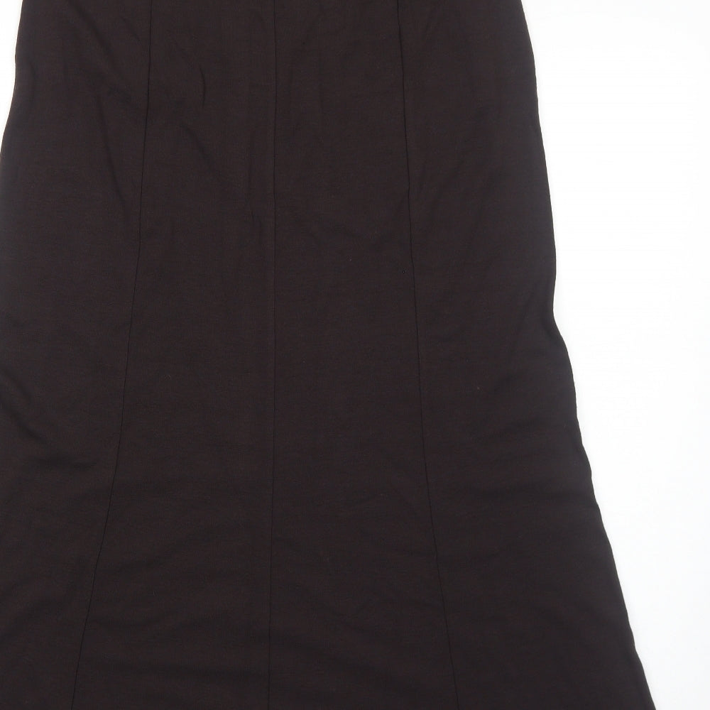 Bonmarché Womens Brown Viscose Swing Skirt Size 12
