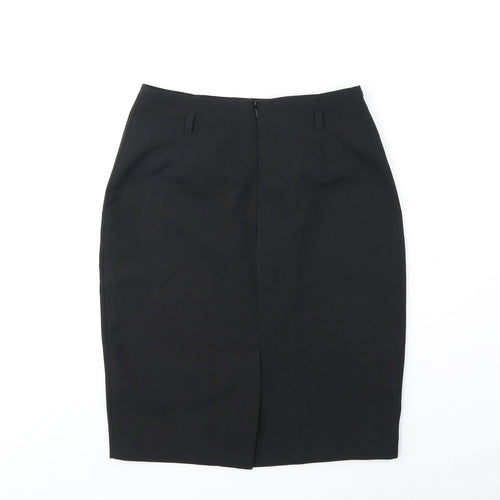 ASOS Womens Black Polyester Straight & Pencil Skirt Size 4 Zip