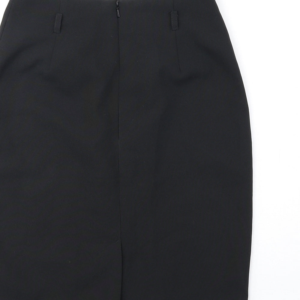 ASOS Womens Black Polyester Straight & Pencil Skirt Size 4 Zip