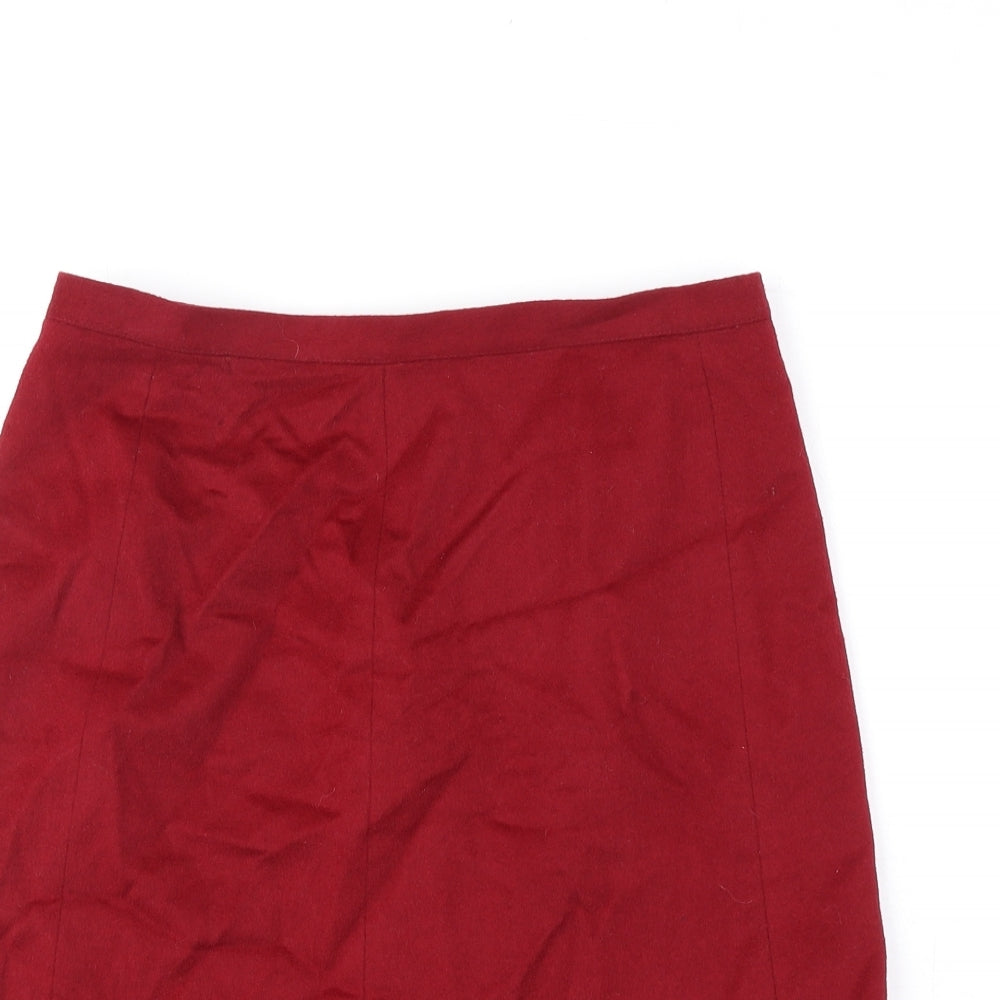 Jigsaw Womens Red Polyester A-Line Skirt Size 12 Zip