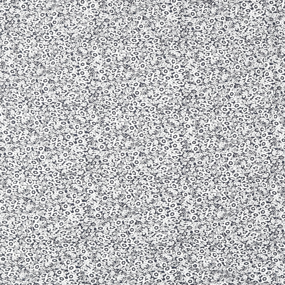 Marks and Spencer Womens Black Floral Polyester Swing Skirt Size 18