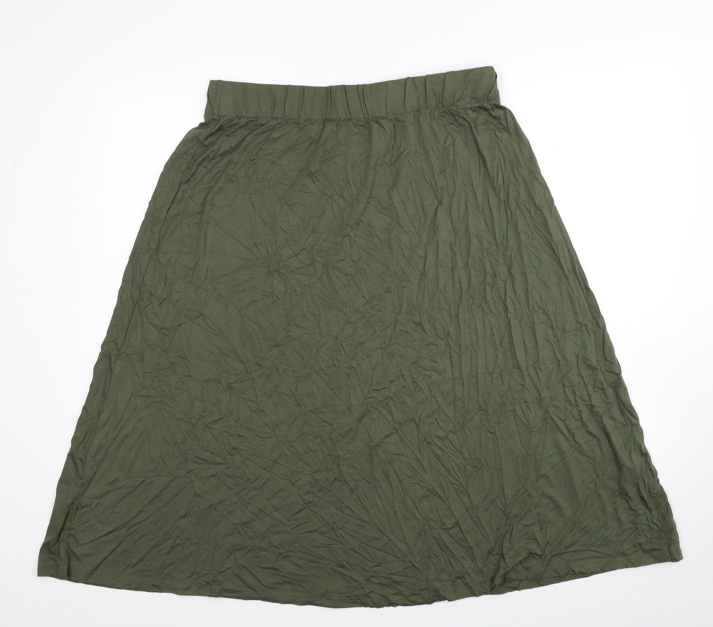 Marks and Spencer Womens Green Viscose A-Line Skirt Size 12