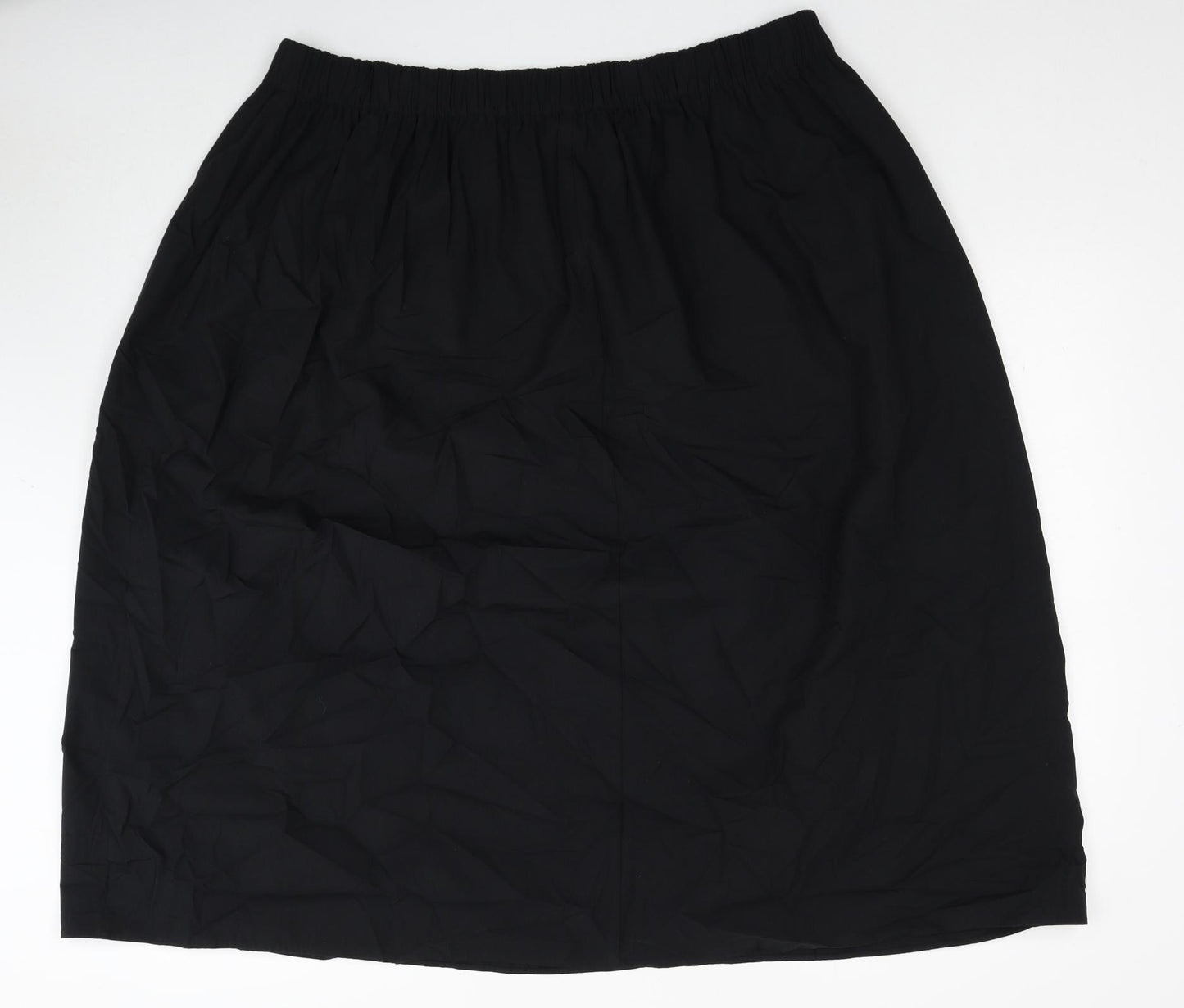 Marks and Spencer Womens Black Cotton A-Line Skirt Size 22