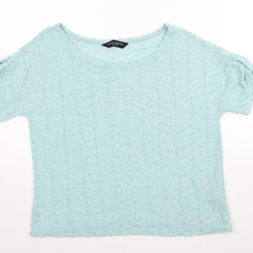 Dorothy Perkins Womens Blue Boat Neck Polyester Pullover Jumper Size 10