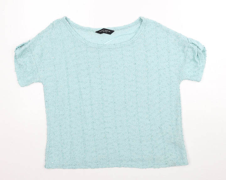 Dorothy Perkins Womens Blue Boat Neck Polyester Pullover Jumper Size 10