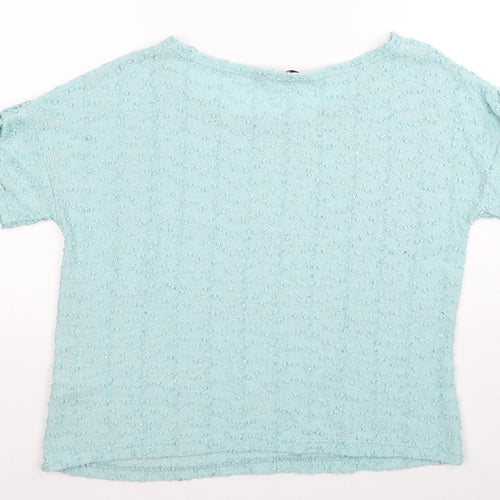 Dorothy Perkins Womens Blue Boat Neck Polyester Pullover Jumper Size 10
