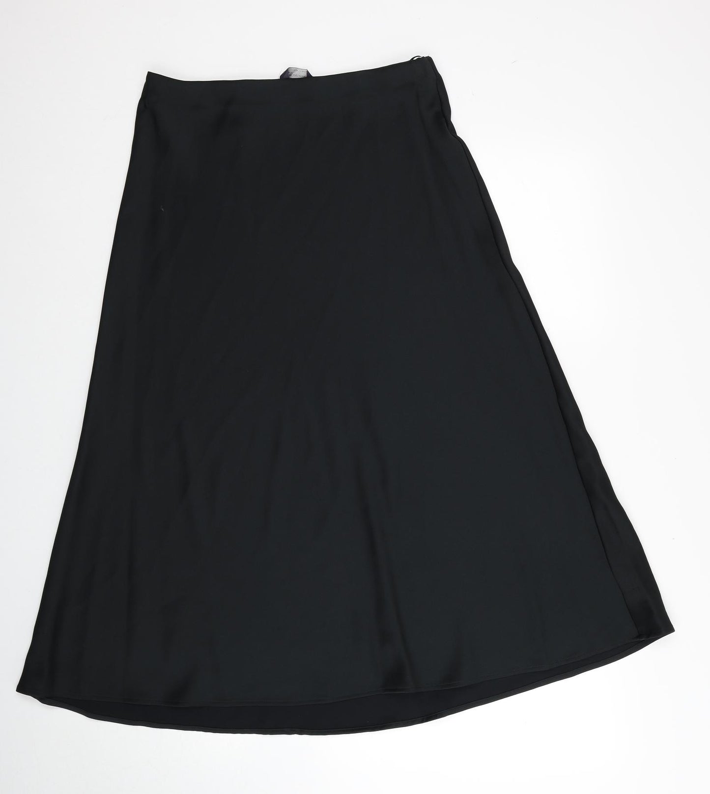 Marks and Spencer Womens Black Polyester Swing Skirt Size 12