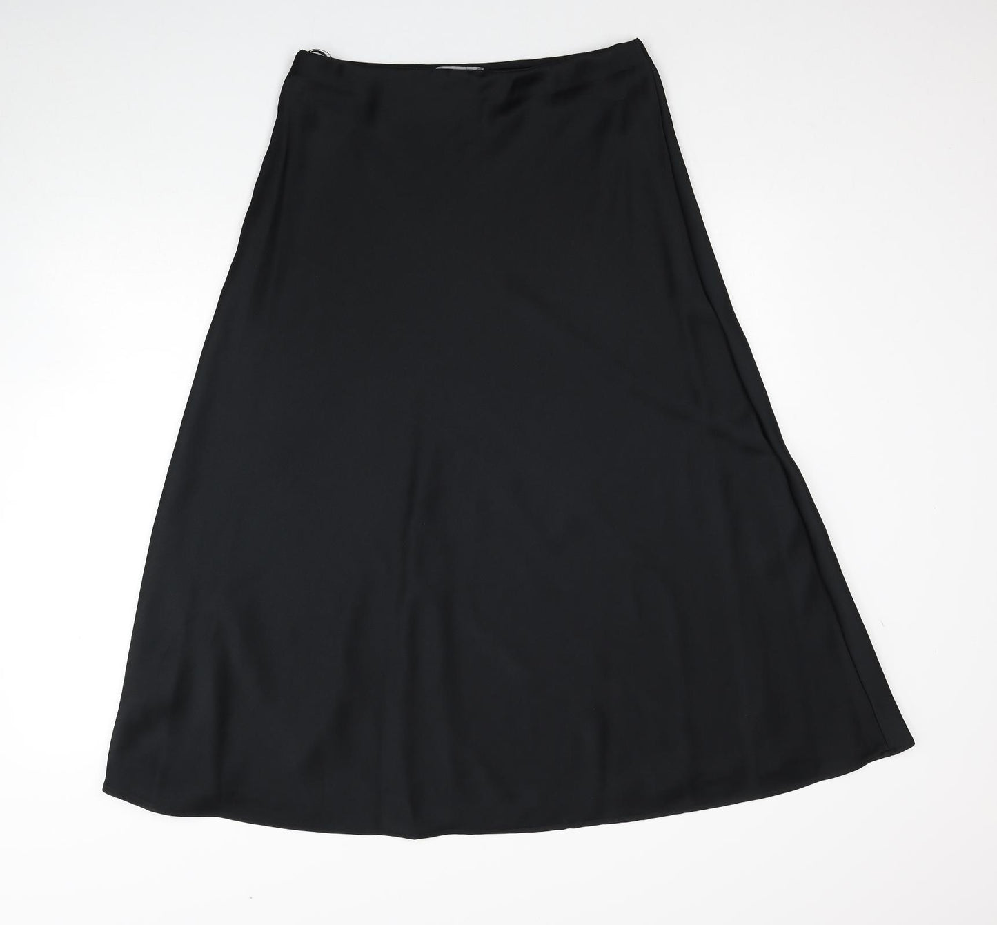 Marks and Spencer Womens Black Polyester Swing Skirt Size 12