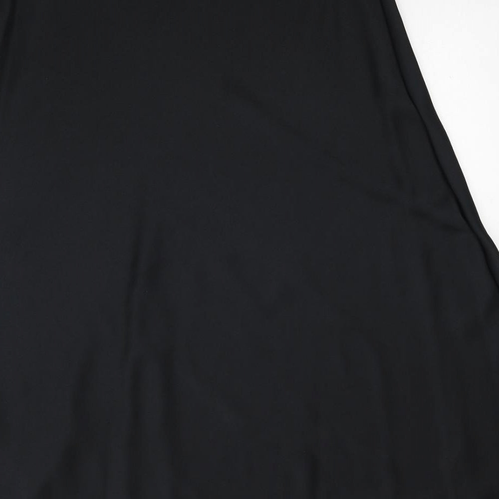 Marks and Spencer Womens Black Polyester Swing Skirt Size 12