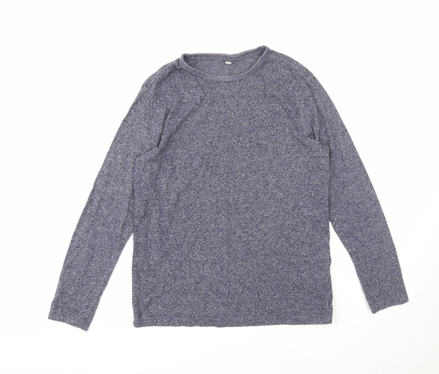 Marks and Spencer Boys Blue Cotton Basic T-Shirt Size 10-11 Years Round Neck Pullover