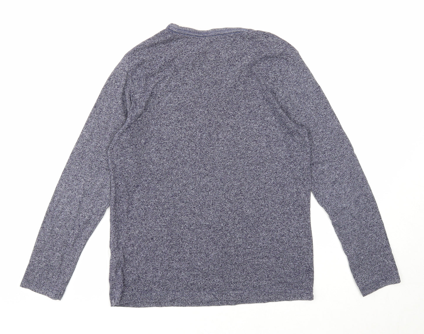 Marks and Spencer Boys Blue Cotton Basic T-Shirt Size 10-11 Years Round Neck Pullover