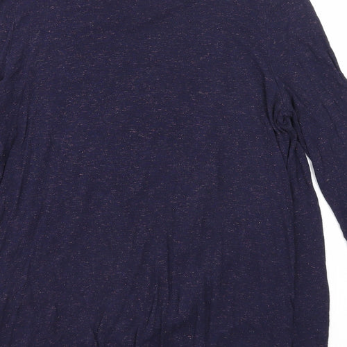 Blooming Marvellous Womens Blue Geometric Viscose Basic Blouse Size M Round Neck