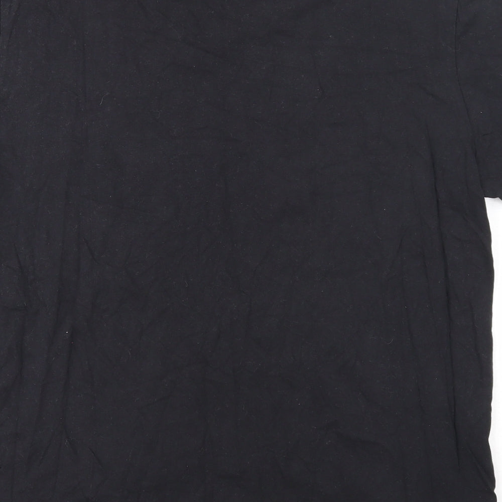 Superdry Mens Black Cotton T-Shirt Size 2XL Round Neck