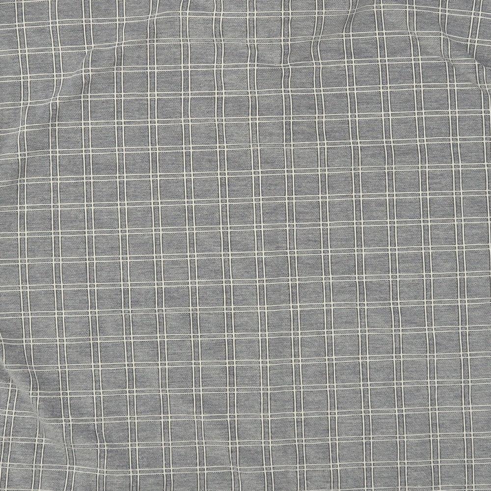 Donnay Mens Blue Check Polyester Polo Size 2XL Collared Button