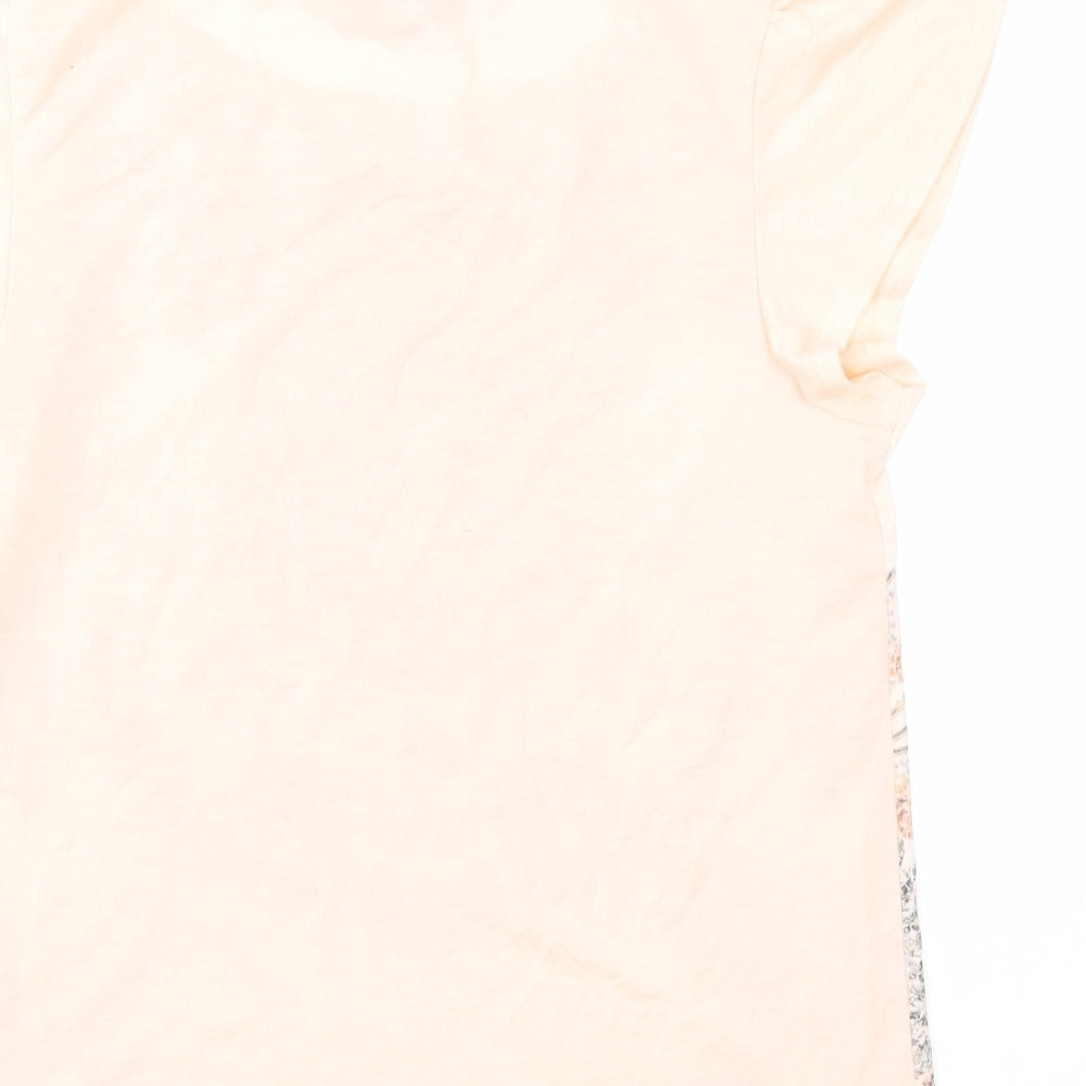 Dorothy Perkins Womens Pink Geometric Polyester Basic Tank Size 14 Round Neck