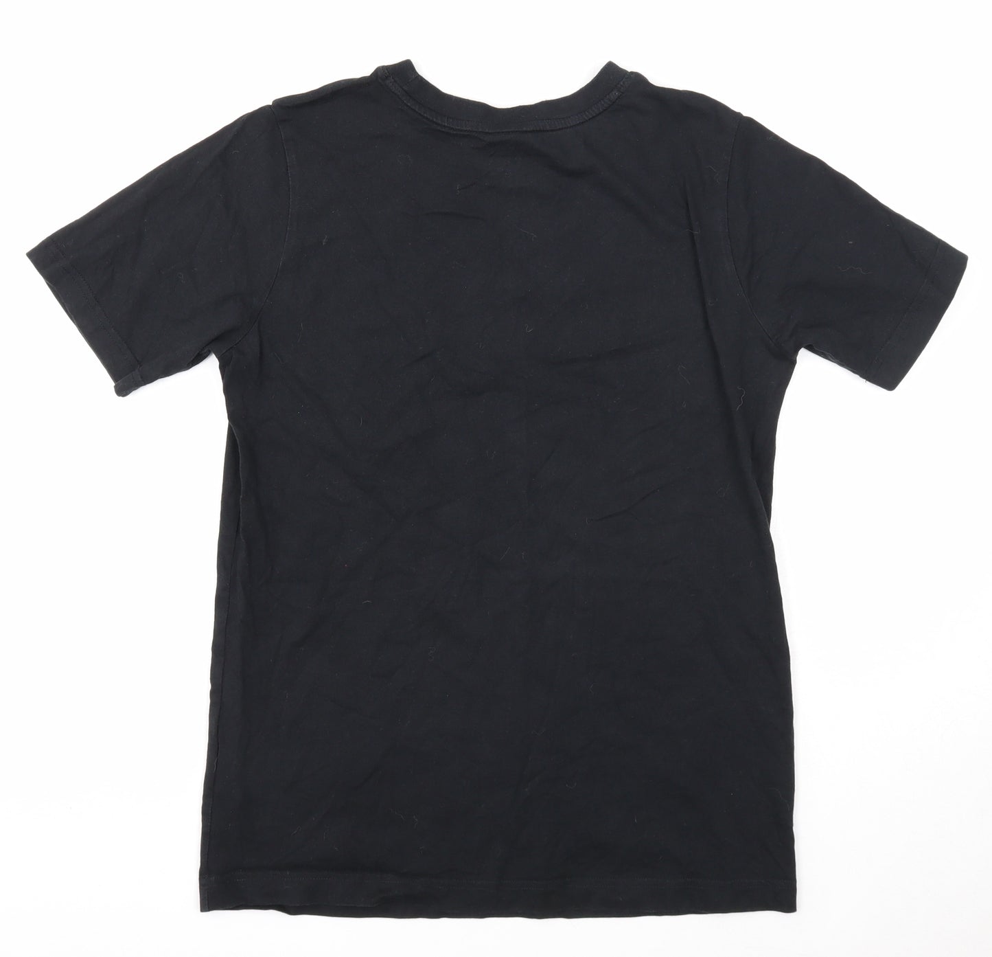 Nike Boys Black Cotton Basic T-Shirt Size XL Round Neck Pullover