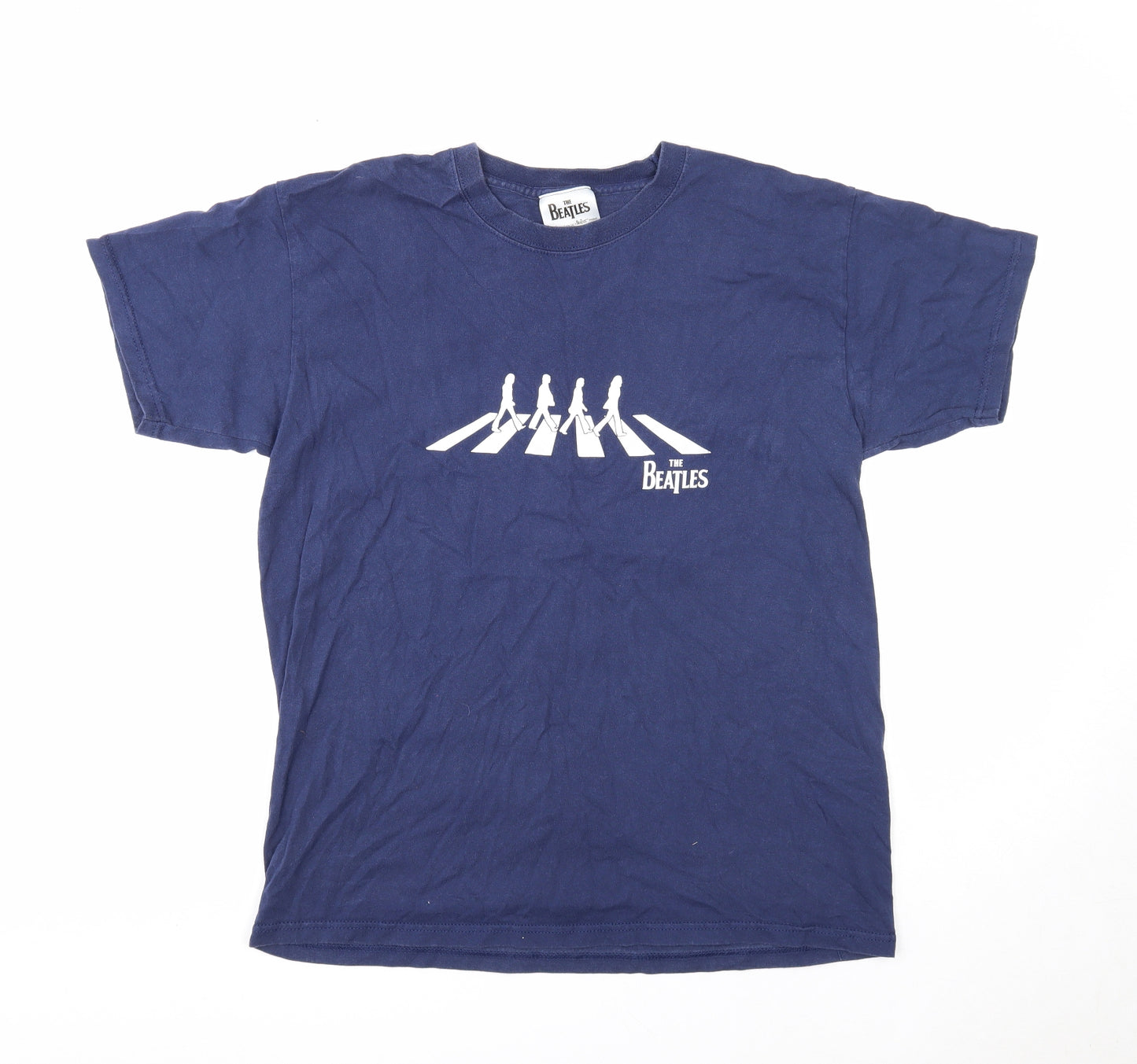 The Beatles Mens Blue Cotton T-Shirt Size L Round Neck - The Beatles