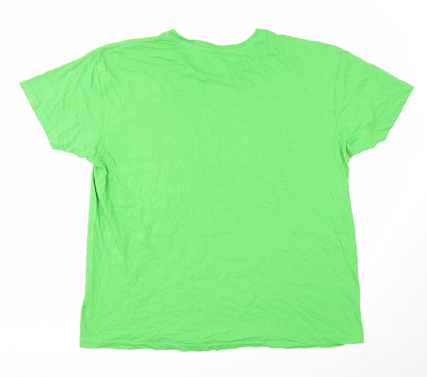 Daisy Street Womens Green Cotton Basic T-Shirt Size 16 Round Neck - Groovy Chick