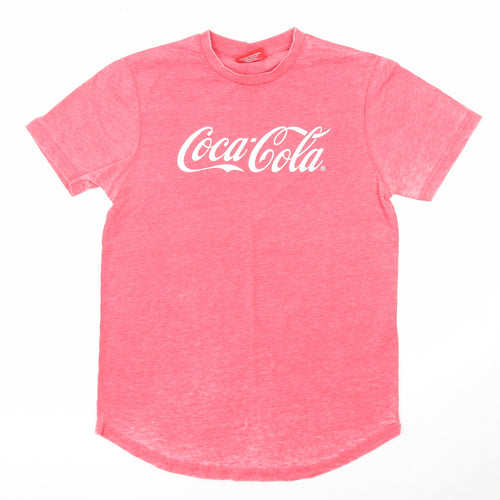 Primark Womens Red Polyester Basic T-Shirt Size S Round Neck - Coca-Cola