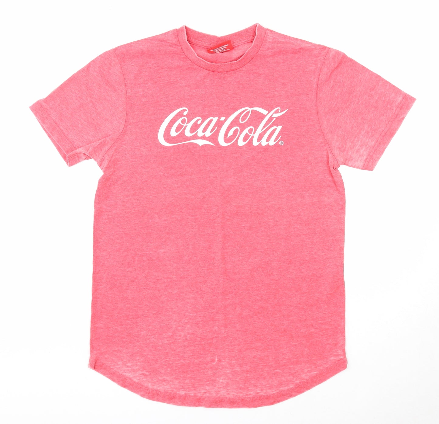 Primark Womens Red Polyester Basic T-Shirt Size S Round Neck - Coca-Cola