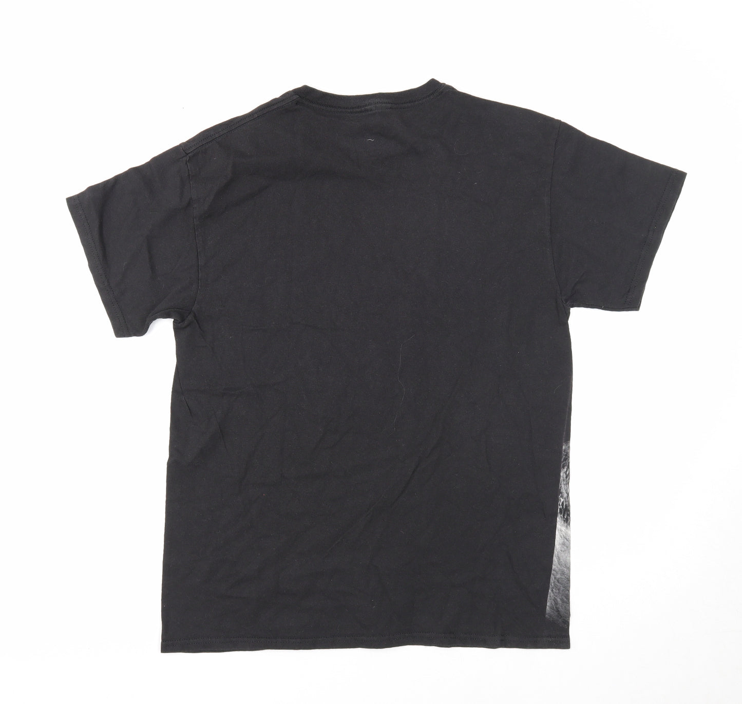 Universal Studios Mens Black Cotton T-Shirt Size M Round Neck - Dinosaur