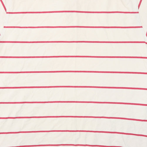 Bar Harbour Mens Beige Striped Cotton Polo Size XL Collared Button