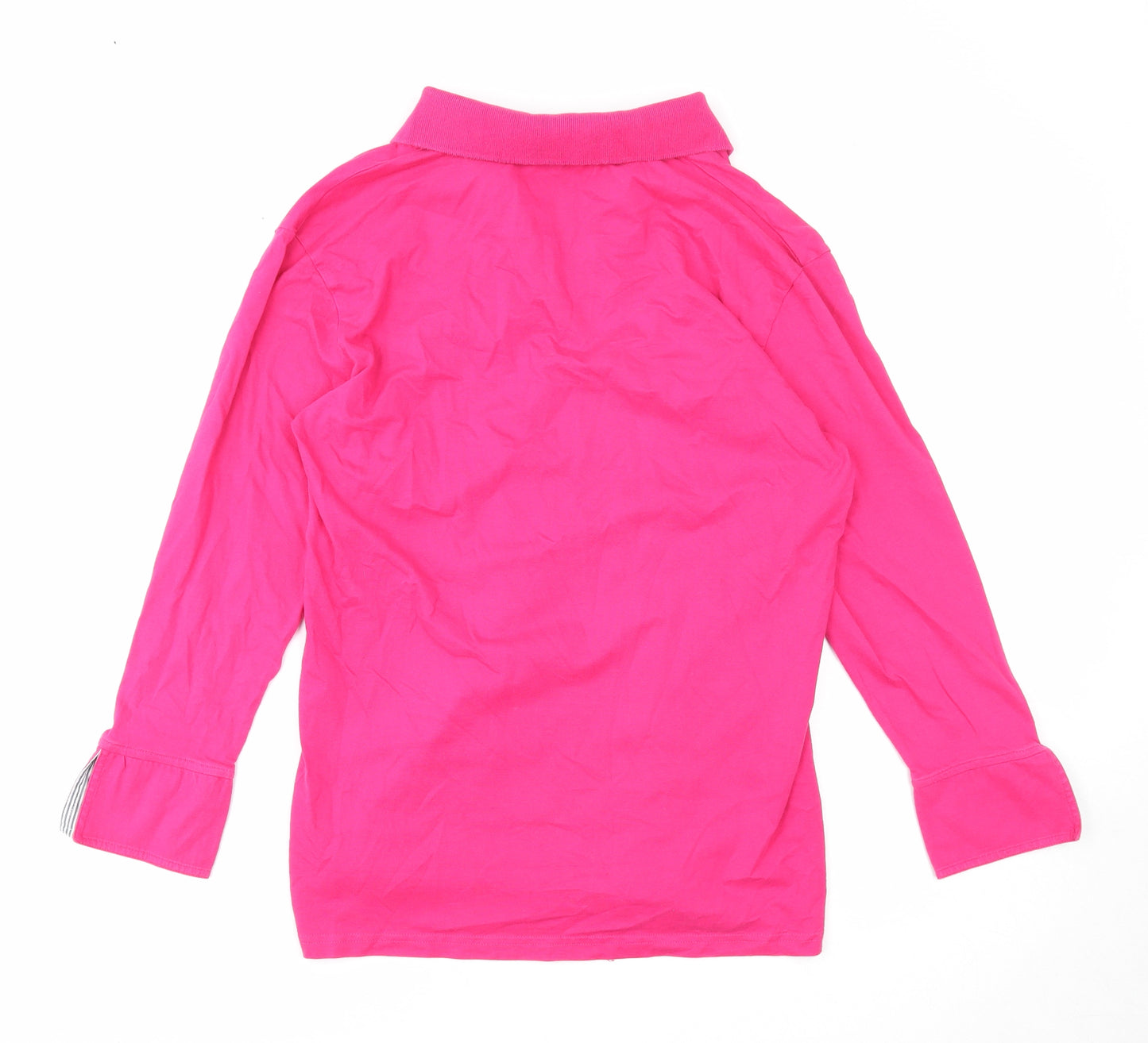 Tommy Hilfiger Womens Pink Cotton Basic T-Shirt Size 3XL Collared