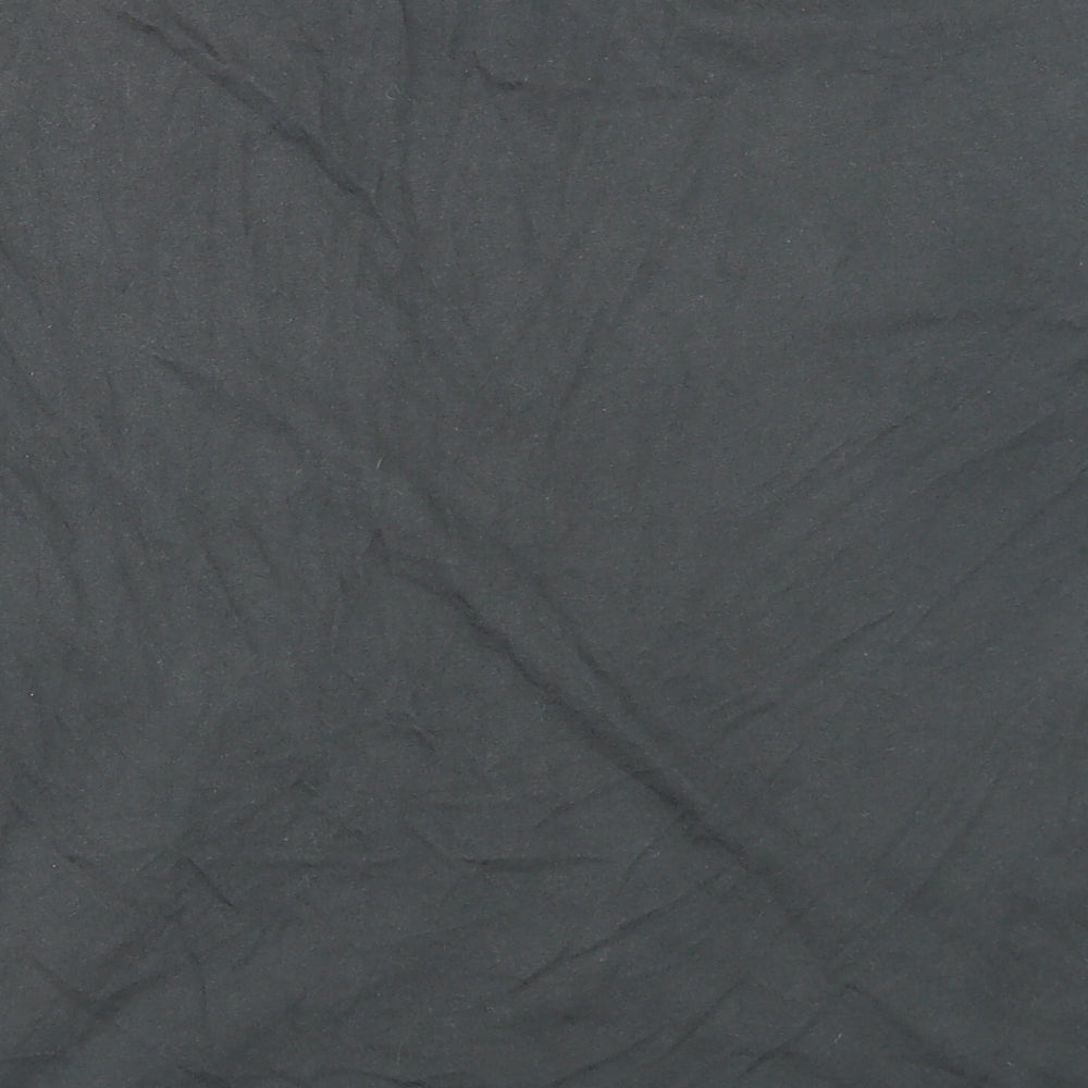 Zara Womens Grey Geometric Cotton Basic T-Shirt Size S Round Neck