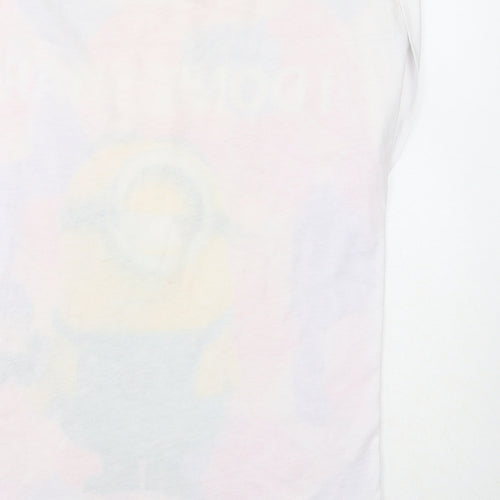 Young Dimension Girls Multicoloured Geometric Polyester Pullover T-Shirt Size 12-13 Years Round Neck Pullover - Minion